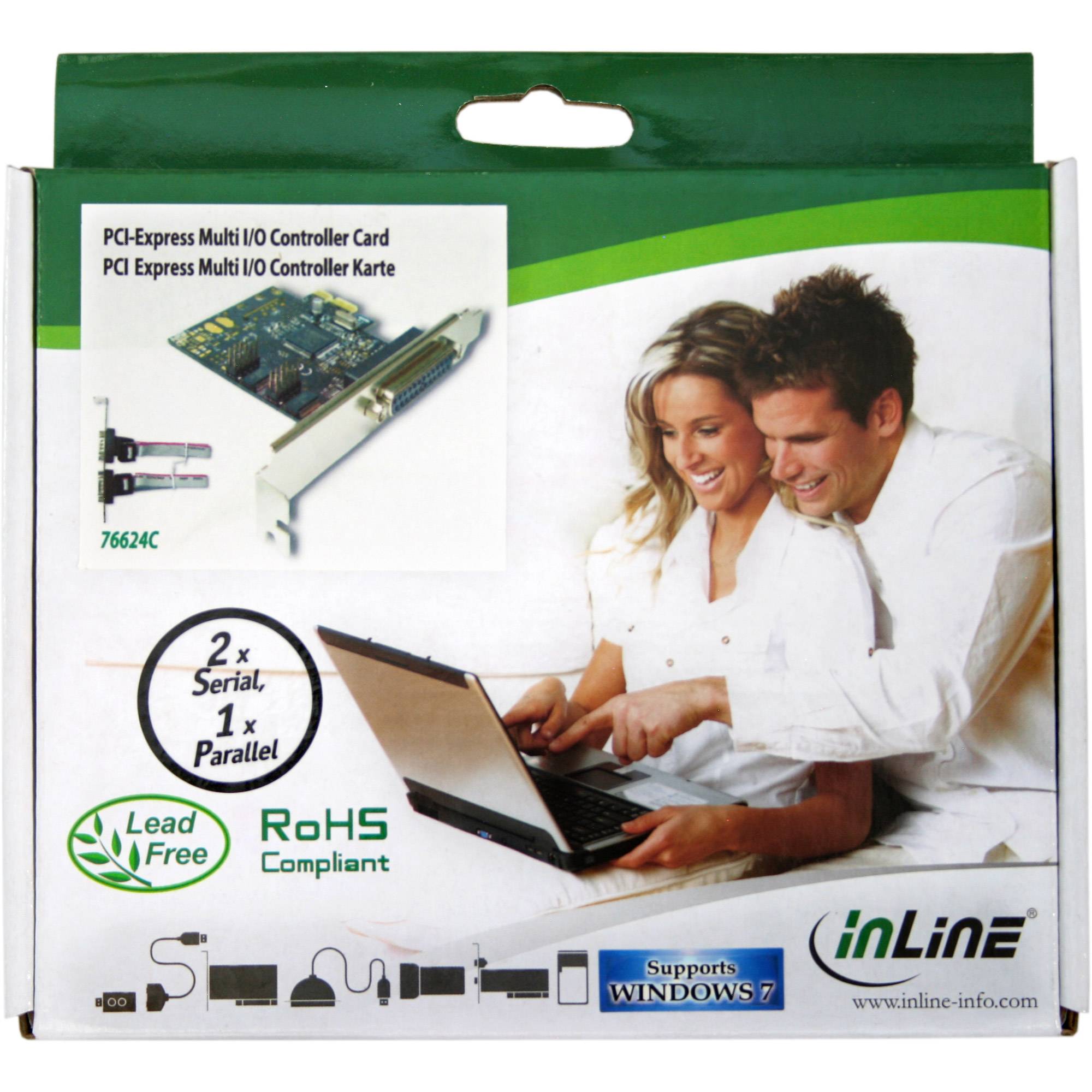 INLINE - Schnittstellenkarte - 1x 25pol parallel + 2x 9pol seriell - PCIe