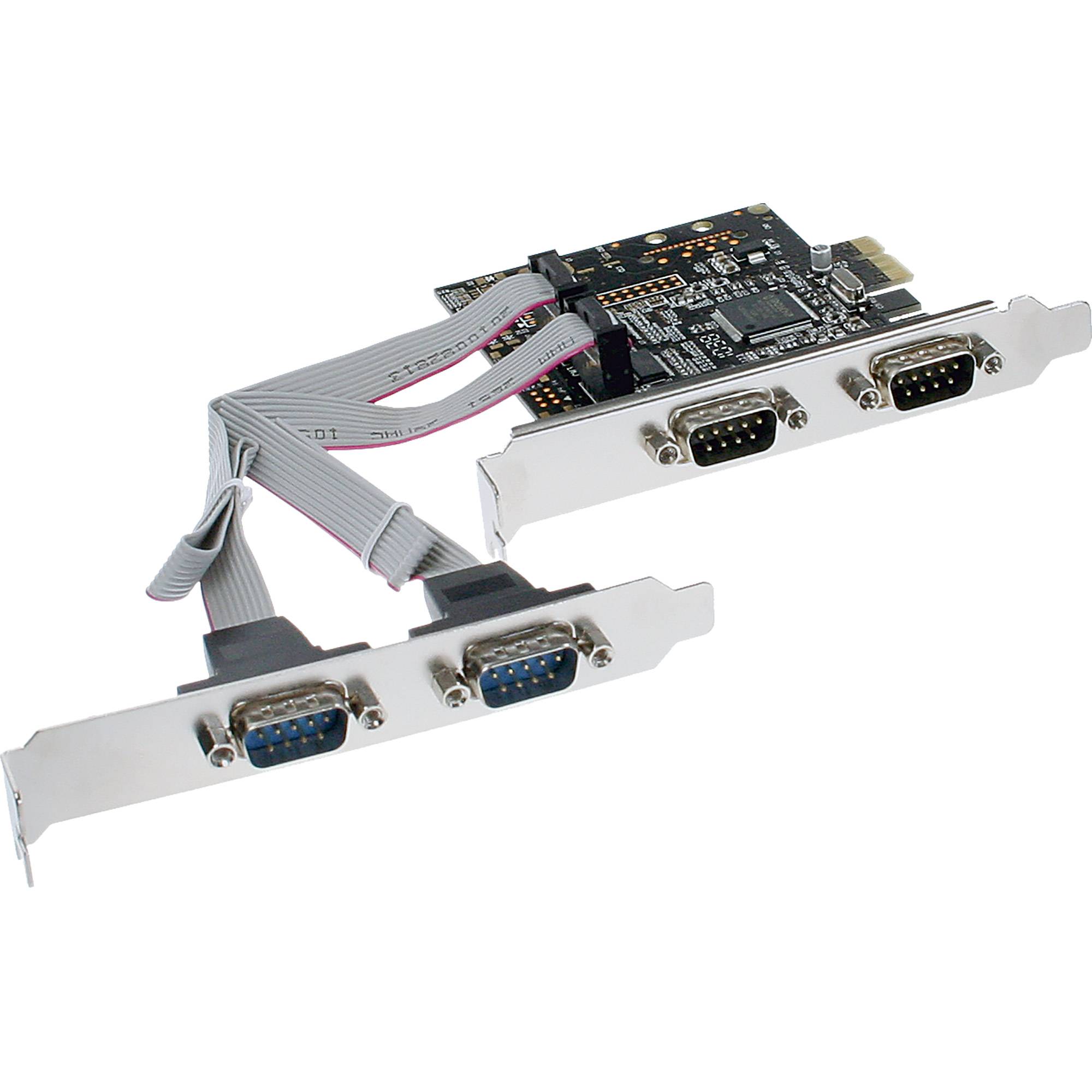 INLINE - Schnittstellenkarte - 4x Seriell 9-pol - PCIe (PCI-Express)