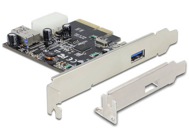 DeLock PCI Express x4 Card > 1 x external + 1 x internal SuperSpeed USB 10 Gbps (USB 3.1, Gen 2)
