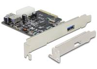 DeLock PCI Express x4 Card > 1 x external + 1 x internal SuperSpeed USB 10 Gbps (USB 3.1, Gen 2)