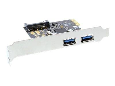 INLINE - Schnittstellenkarte - 2x USB 3.0 - PCIe - mit SATA Strom
