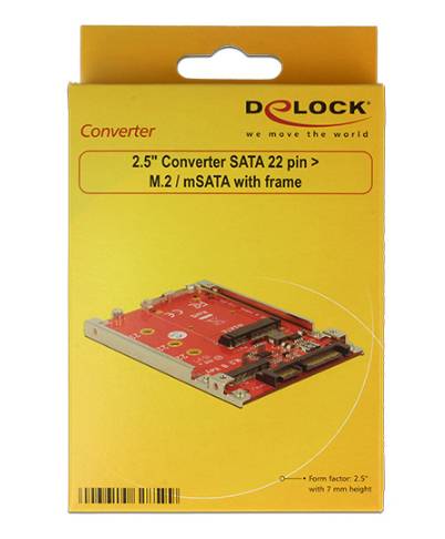 DeLOCK - Speicher-Controller - M.2 - M.2 Card / mSATA