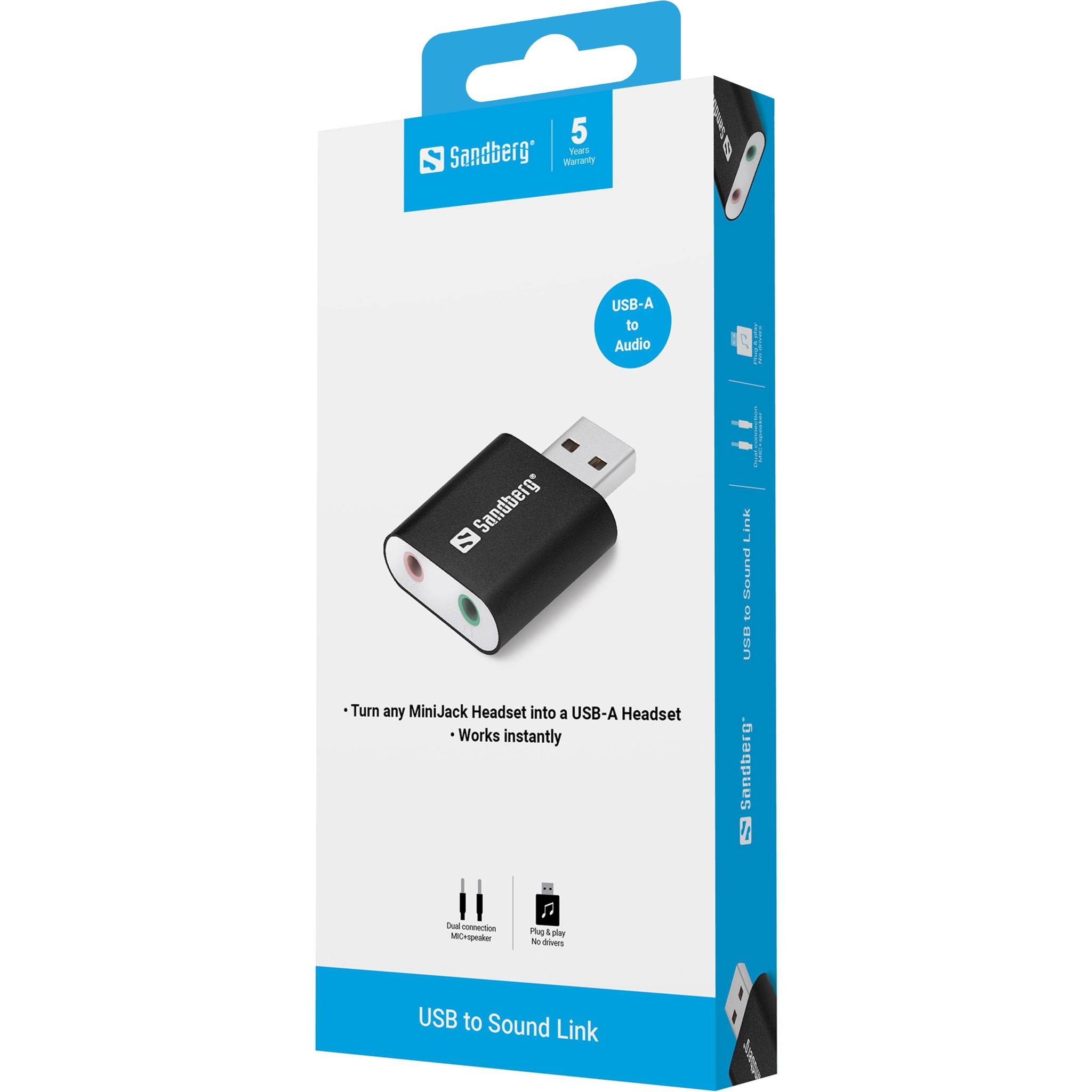 Sandberg USB to Sound Link - Soundkarte - Stereo