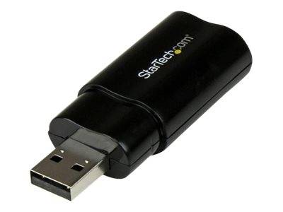 StarTech.com USB Sound Card - 3.5mm Audio Adapter - External Sound Card - Black - External Sound Card (ICUSBAUDIOB)