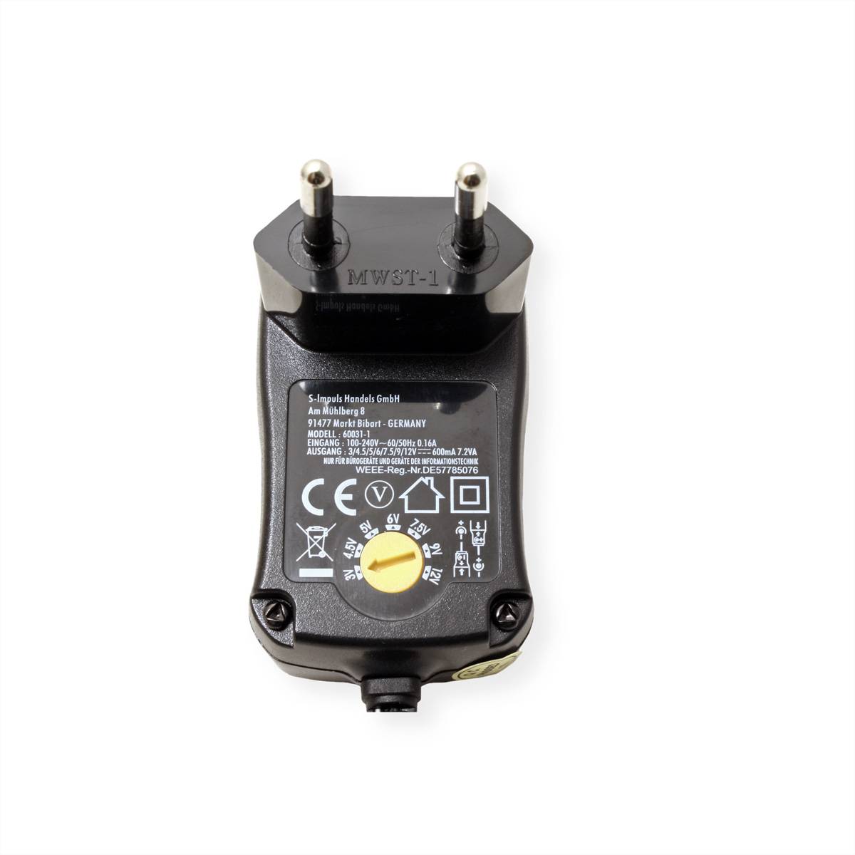 Universal-Steckernetzteil 600mA