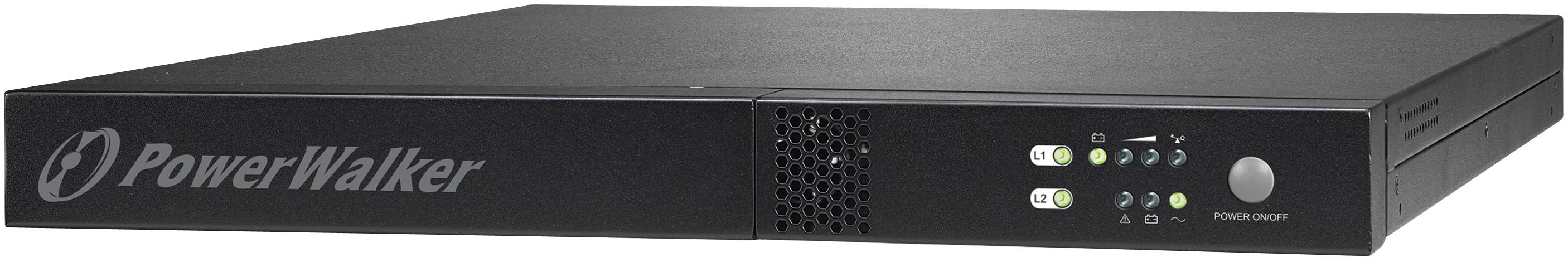 PowerWalker VFI 1000R/1U - USV (Rack - einbaufähig) - 800 Watt - 1000 VA 7 Ah - RS-232, USB - Ausgangsanschlüsse: 3 - 1U - 48.3 cm (19")