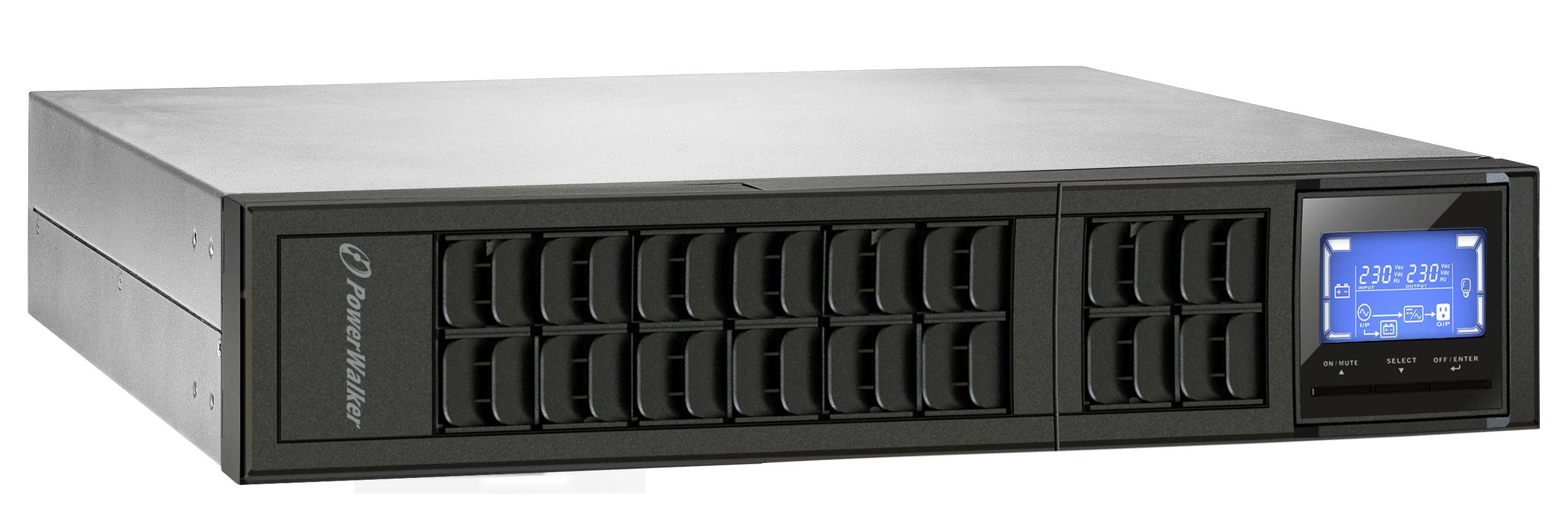 BLUEWALKER - PowerWalker VFI 3000 CRM LCD - USV (in Rack montierbar/extern) - AC 110-300 V - 2400 Watt - 3000 VA - 9 Ah