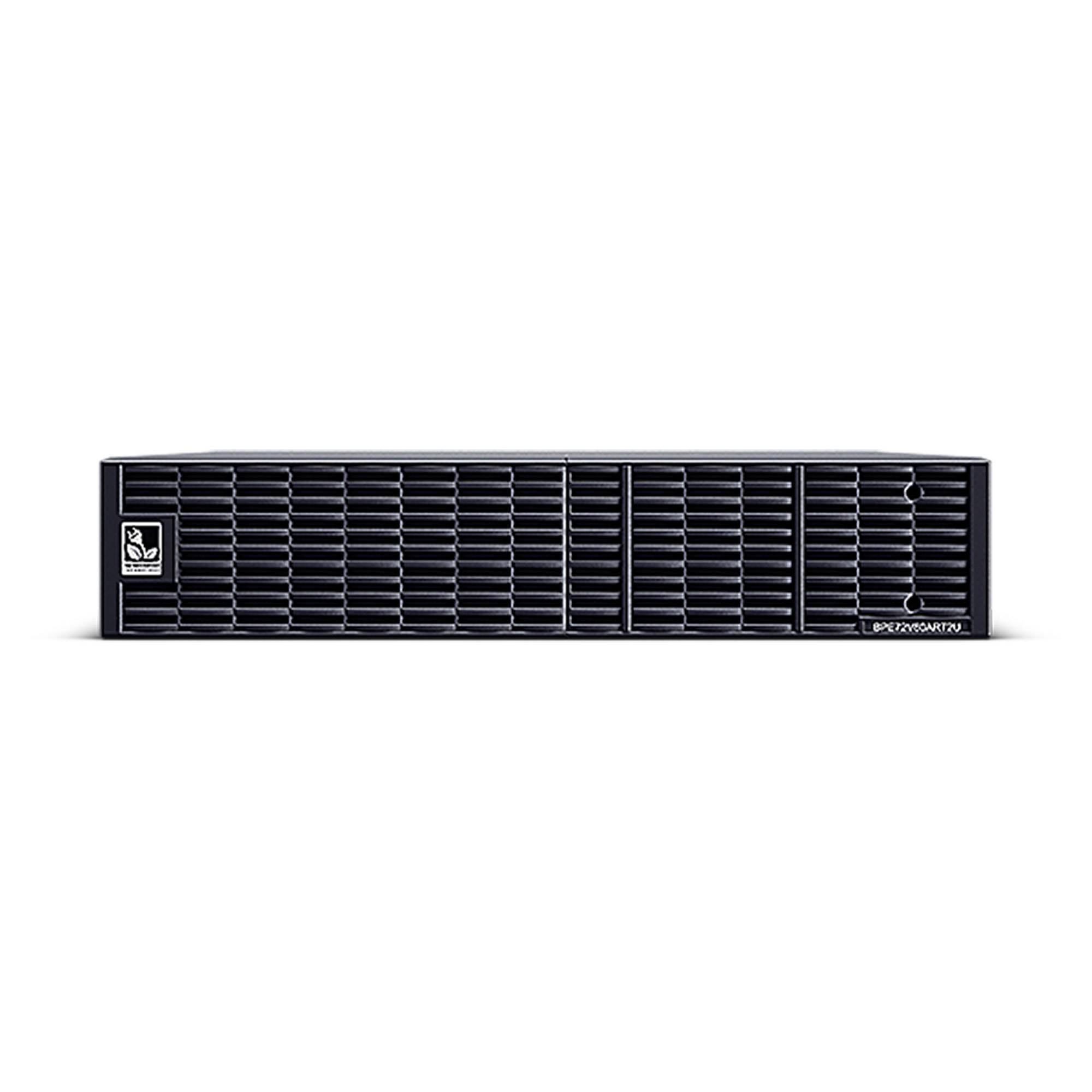 Schwarzes rechteckiges HVAC-Gitter oder Lüftungsplatte mit horizontalen Lamellen und kleinem Logo auf der linken Seite