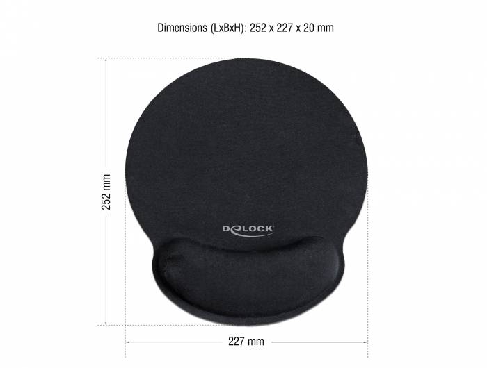 Delock Ergonomic - Mauspad - Schwarz