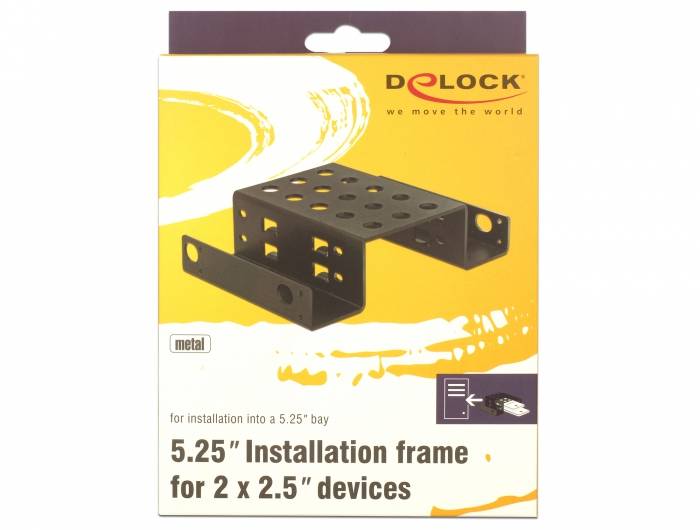 DeLOCK - Laufwerksschachtadapter - 5,25" bis 2 x 2,5" (13,3 cm bis 2 x 6,4 cm)
