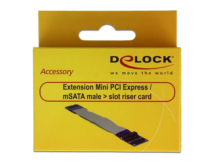 DeLOCK Extension Mini PCI Express / mSATA male > slot riser card