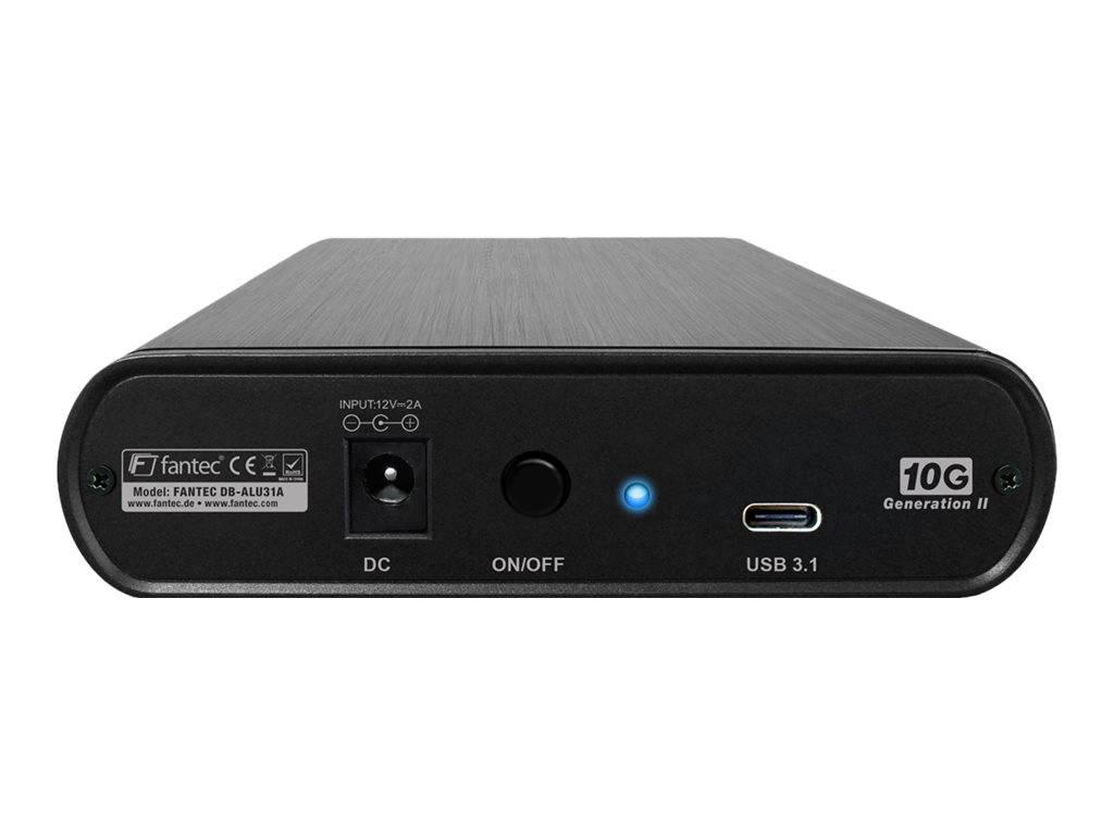 FANTEC DB-ALU31A - Speichergehäuse - 2,5" / 3,5" gemeinsam genutzt (6,4 cm/8,9 cm gemeinsam genutzt)