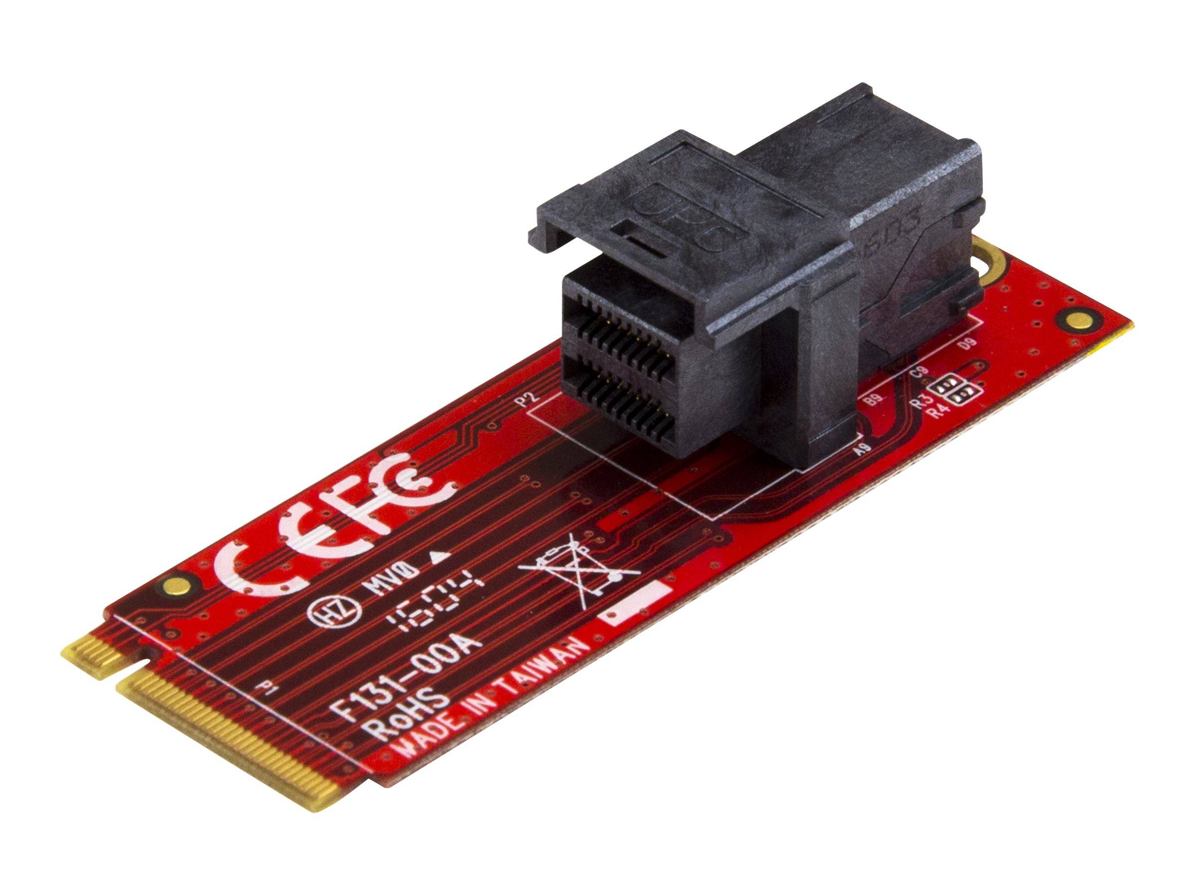 StarTech.com U.2 (SFF-8643) auf M.2 PCI Express 3.0 x4 Adapterkarte für 2,5"" U.2 NVMe SSD - Schnittstellenadapter