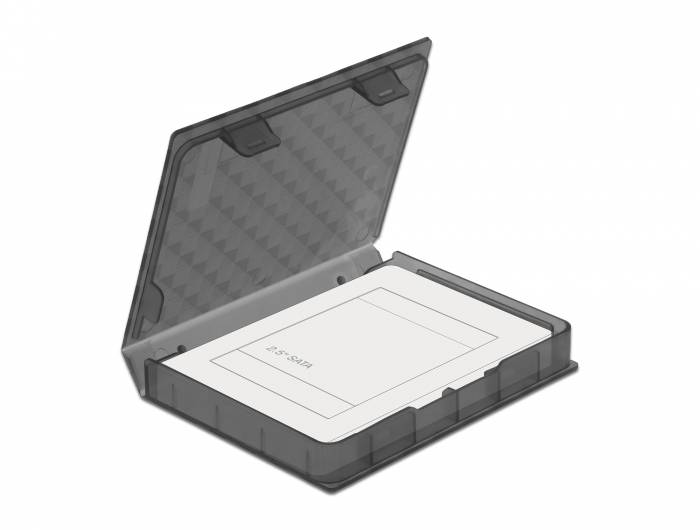 Delock Protection Box - Festplattenlaufwerk-Schutzgehäuse - Kapazität: 1 Festplatte (2,5")