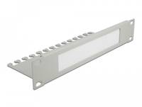 DeLOCK Cable Management Brush Strip with Cable Support Plate - Kabelführungspanel mit Bürste - Grau - 1U - 25.4 cm (10")