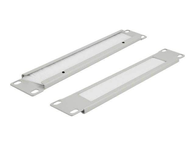 DeLOCK - Kabelführungspanel mit Bürste - Grau - 1U - 25.4 cm (10")