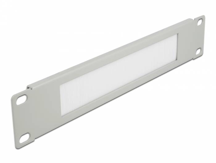 DeLOCK - Kabelführungspanel mit Bürste - Grau - 1U - 25.4 cm (10")