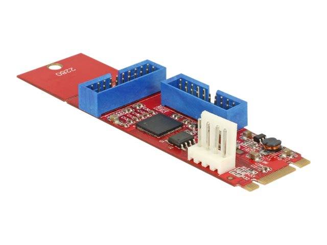 DeLock Converter M.2 Key B+M male > 2 x USB 3.0 Pin Header - USB-Adapter - M.2 Card - USB 3.0 (intern)