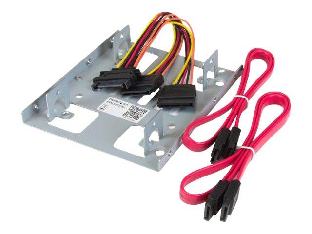 StarTech.com Dual 2,5 SATA Festplatten auf 3,5 Einbauschacht Halterung - 2-fach HDD/SSD Halterung mit SATA Strom- und Da