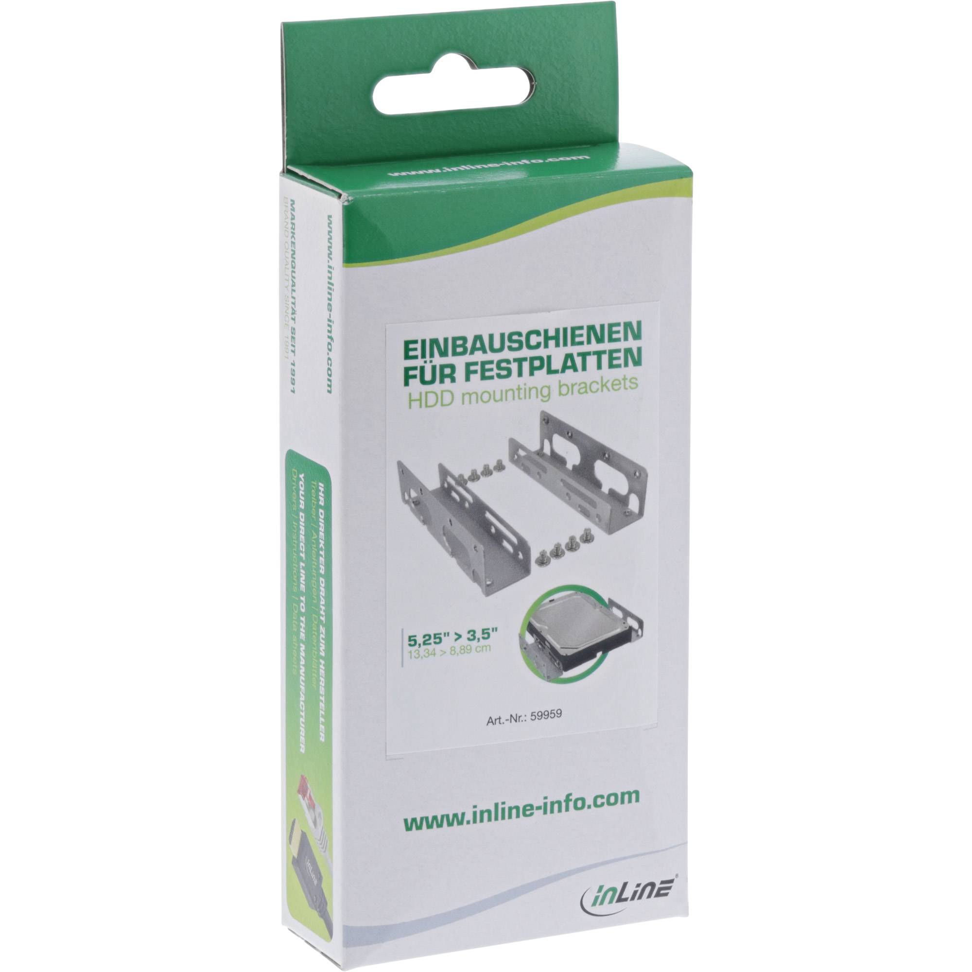 INLINE - HDD Einbauschienen - für 8,89cm (3,5"") Festplatten
