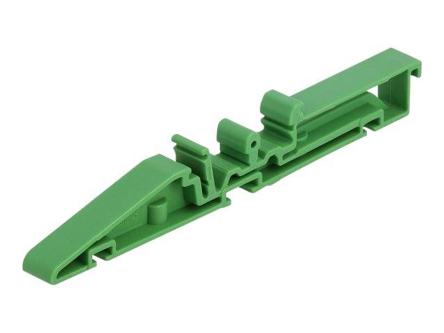 DeLOCK - DIN-Schienenklammer - grün (Packung