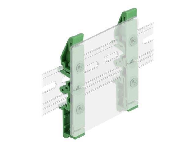 DeLOCK - DIN-Schienenklammer - grün (Packung