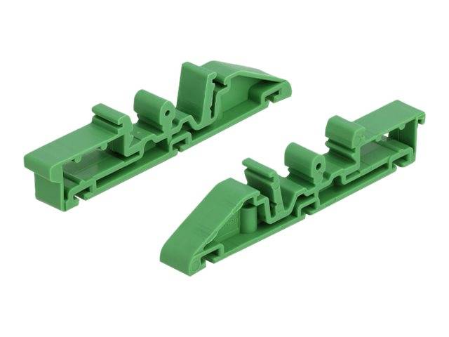 DeLOCK - DIN-Schienenklammer - grün (Packung