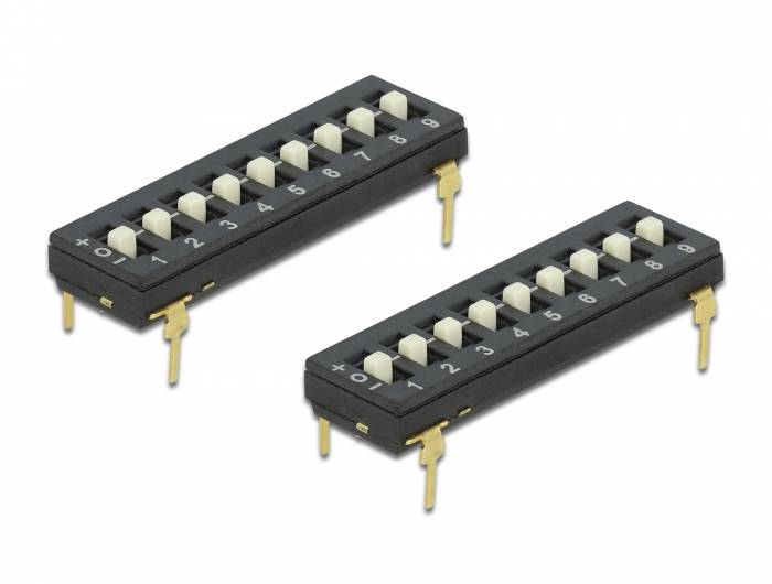 DeLOCK 66309, DIP switch, 2 Stück(e), Röhre