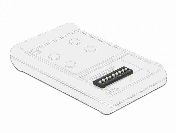 DeLOCK 66309, DIP switch, 2 Stück(e), Röhre