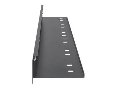 Intellinet 19"" Cable Entry Panel with Cable Tray 2-Pack, with Brush, 1U, Black, 2pcs in a Box - Rack-Kabeleingangselemen