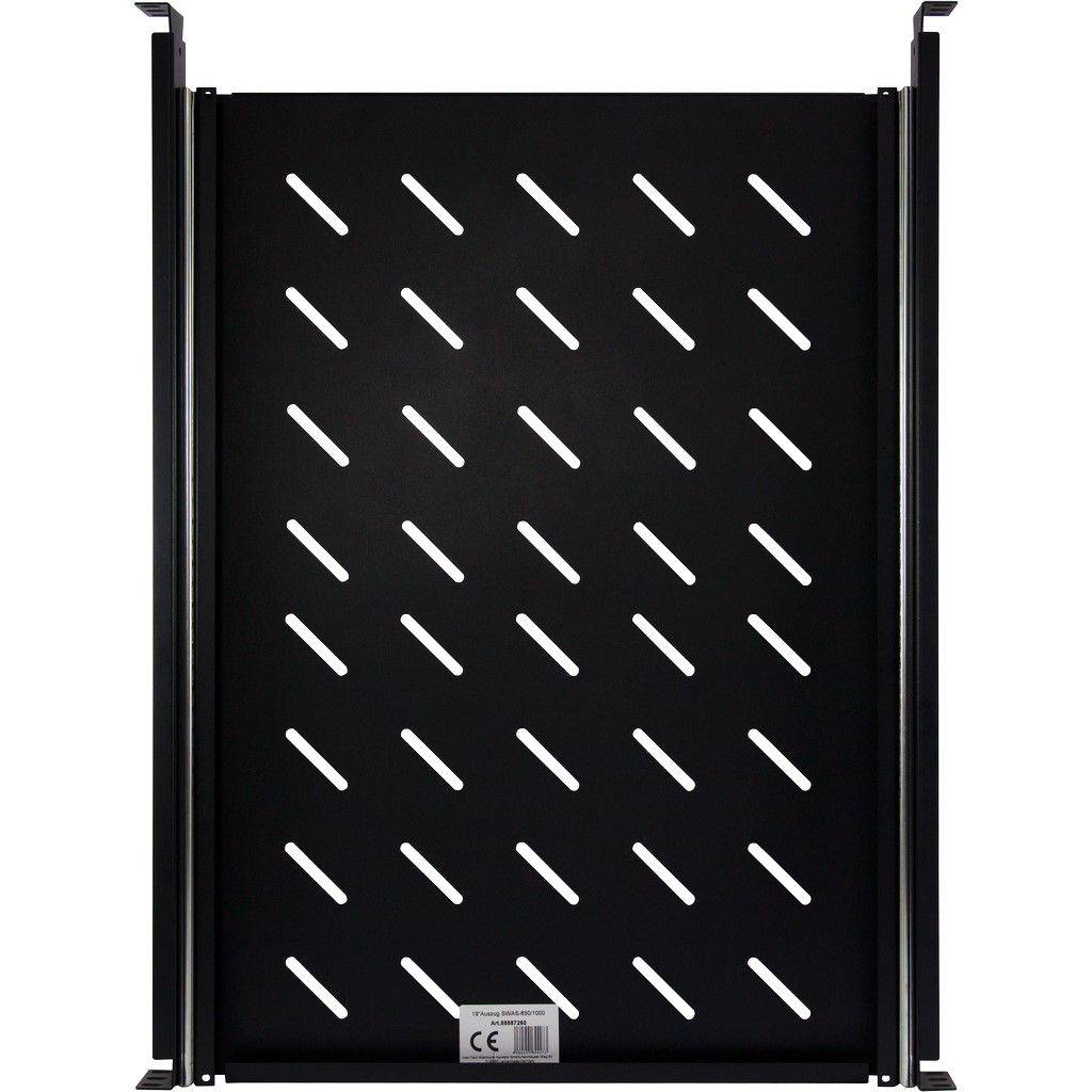 Inter-Tech SWAS-650/1000 - Rack-Bodenpaneel - Schwarz, RAL 9005 - 1U - 48.3 cm (19")