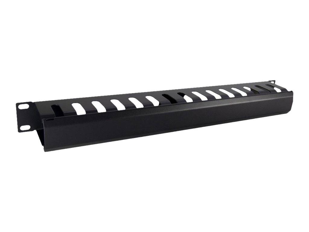 Inter-Tech - Rack Kabelmanagement-Kabelkanal - Schwarz, RAL 9005 - 1U - 48.3 cm (19")