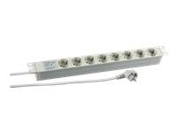 EFB 19" 1HE Steckdosenleiste 8 x CEE 7/3 , mit Überspann.s.