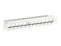 EFB 10" 1HE Verteilerfeld für 12 x Keystone, schwarz