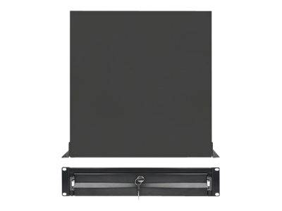 Intellinet 19"" Storage Drawer, 2U, Lockable, 466mm Depth, Black - Rack Storage Drawer - Schwarz, RAL 9005 - 2U - 48.3 cm