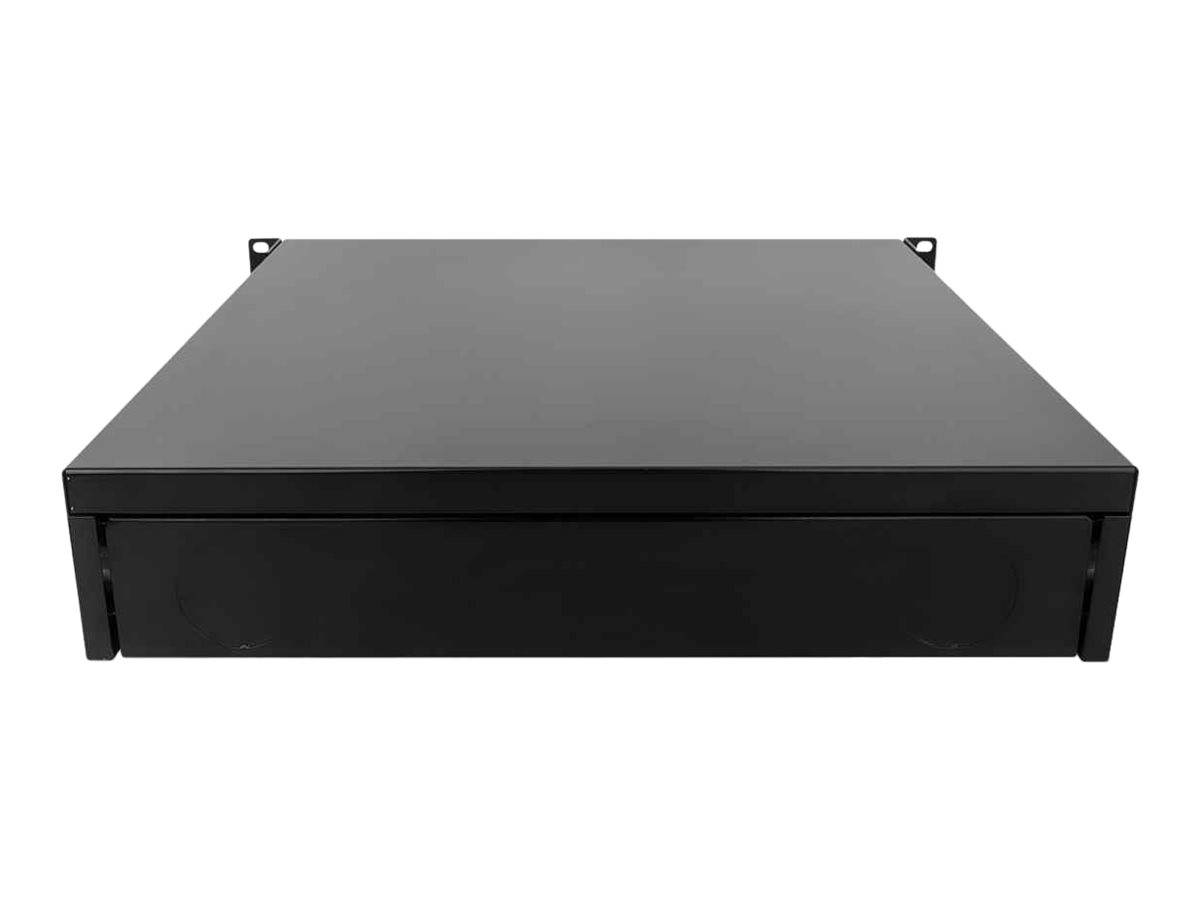 Intellinet 19"" Storage Drawer, 2U, Lockable, 466mm Depth, Black - Rack Storage Drawer - Schwarz, RAL 9005 - 2U - 48.3 cm