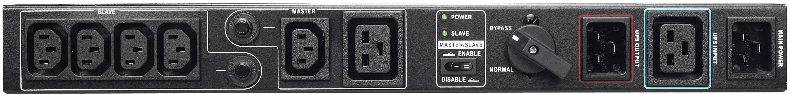 PowerWalker MBS - Umleitungsschalter (Rack - einbaufähig) - Wechselstrom 208/220/230/240 V - Ausgangsanschlüsse: 6 - 48.3 cm (19")