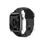 Apple Watch Series 6 (GPS + Cellular, 40mm) Edelstahlgehäuse Graphit, Sportarmband Schwarz