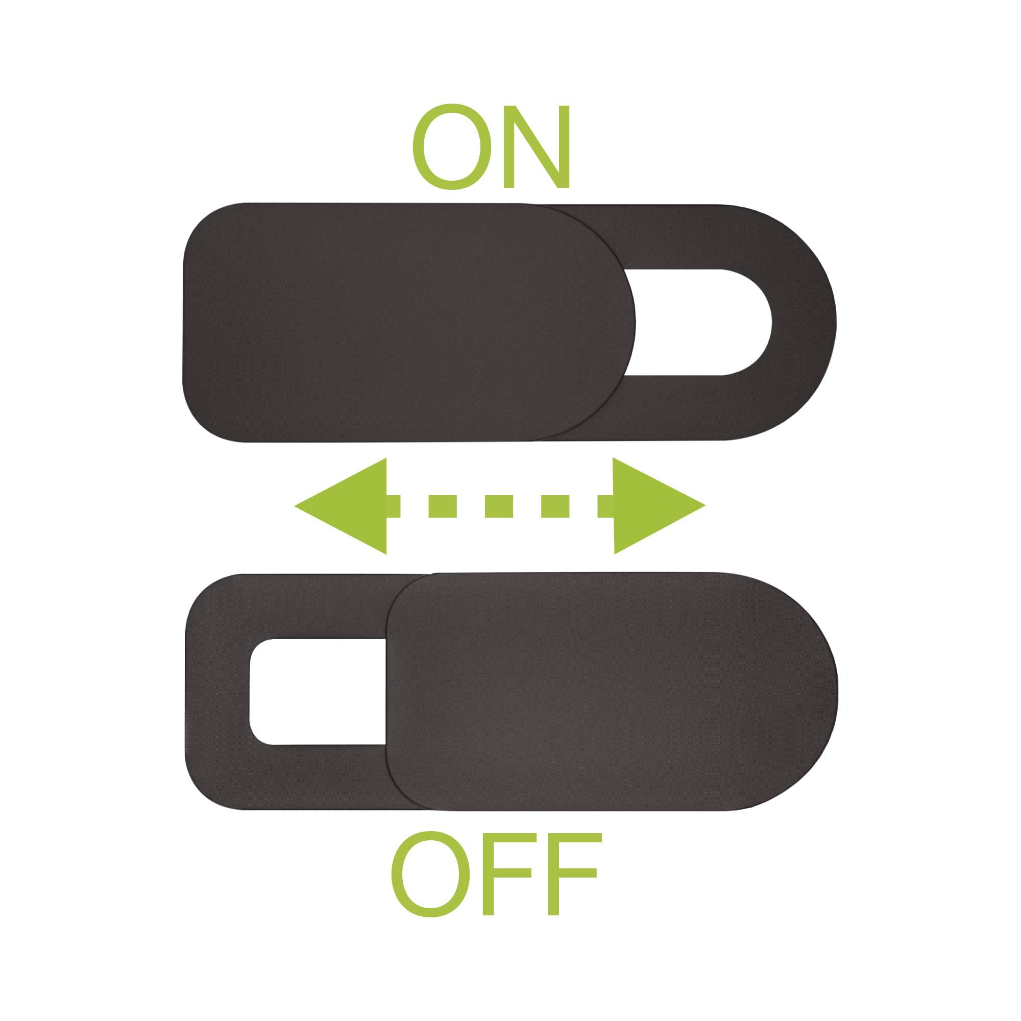 INLINE - Webcam Slider Abdeckung - schwarz - 2er Pack