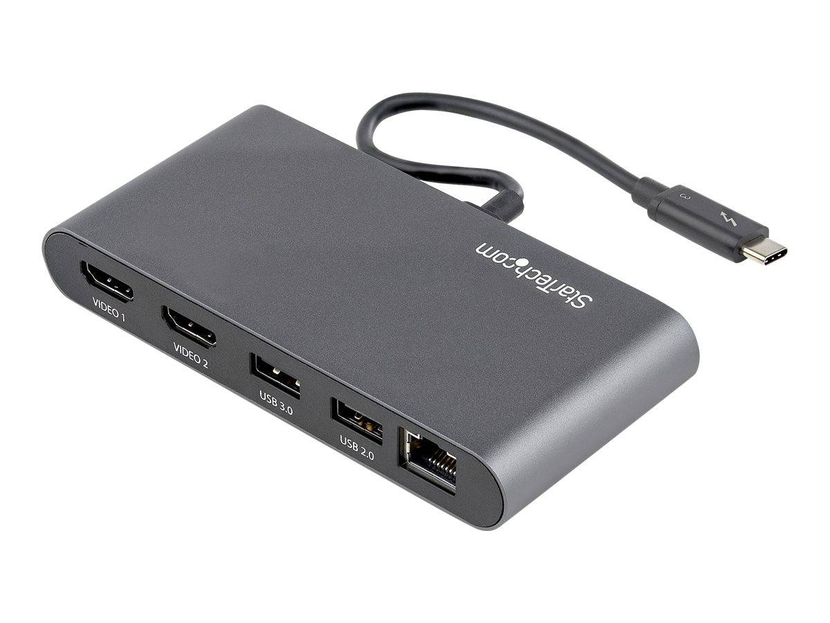 StarTech.com Thunderbolt 3 Mini Dock - Mobile TB3-Dockingstation mit dual Monitoren, HDMI 4K 60 Hz