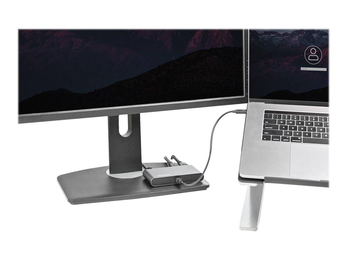 StarTech.com Thunderbolt 3 Mini Dock - Mobile TB3-Dockingstation mit dual Monitoren, HDMI 4K 60 Hz