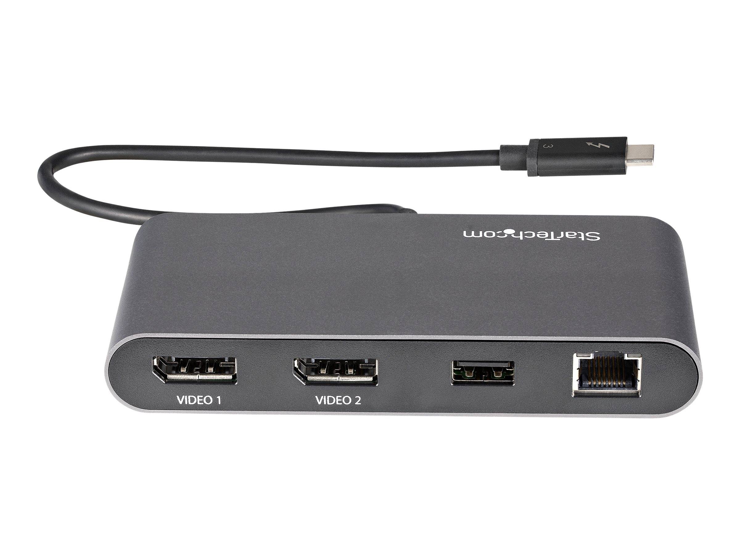 StarTech.com Thunderbolt 3 Mini Dock - Tragbare TB3-Dockingstation mit dual Monitoren und DP 4K 60 Hz