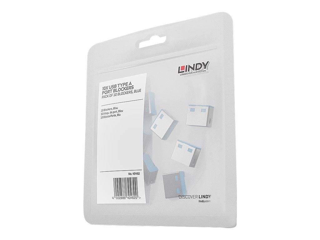 Lindy USB Port Blocker - USB-Portblocker - Blau (Packung mit 10)