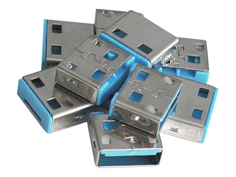 Lindy USB Port Blocker - USB-Portblocker - Blau (Packung mit 10)