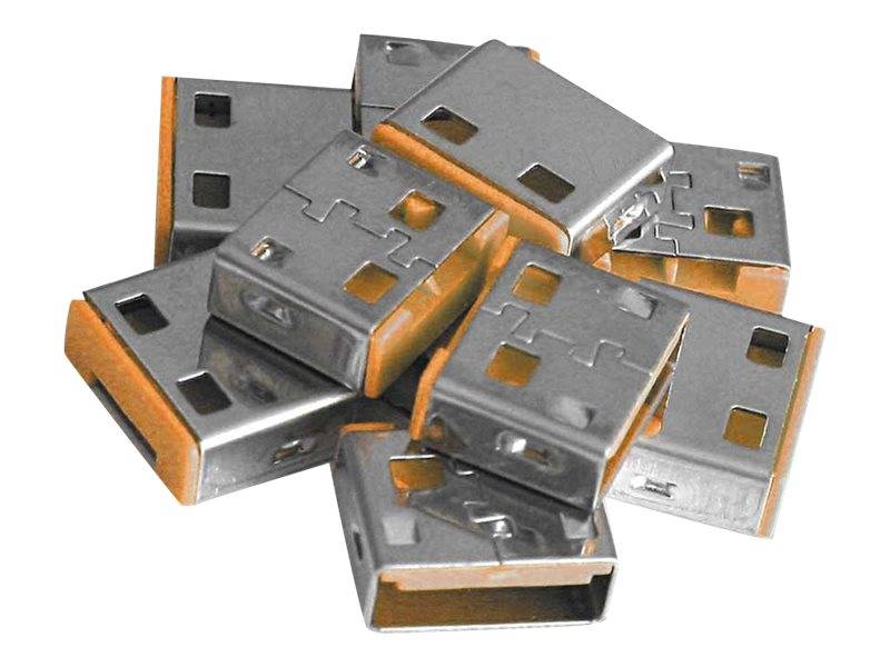 Lindy USB Port Blocker - USB-Portblocker - orange (Packung mit 10)