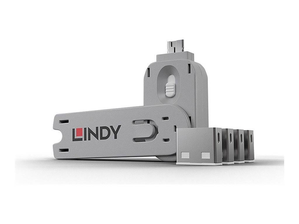 Lindy USB Port Blocker - USB-Portblocker - weiß
