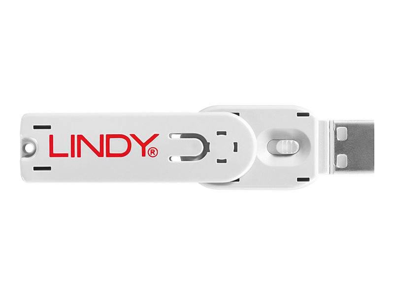 Lindy USB Port Blocker - USB-Portblocker - weiß