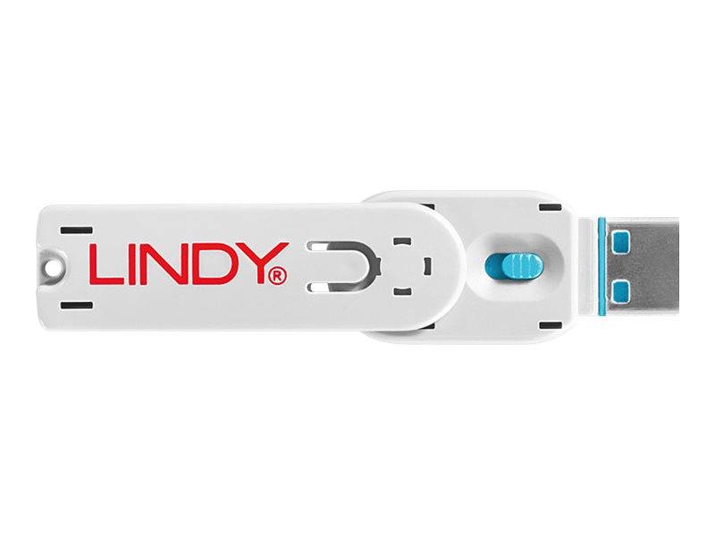 Lindy USB Port Blocker - USB-Portblocker - Blau (Packung mit 4)