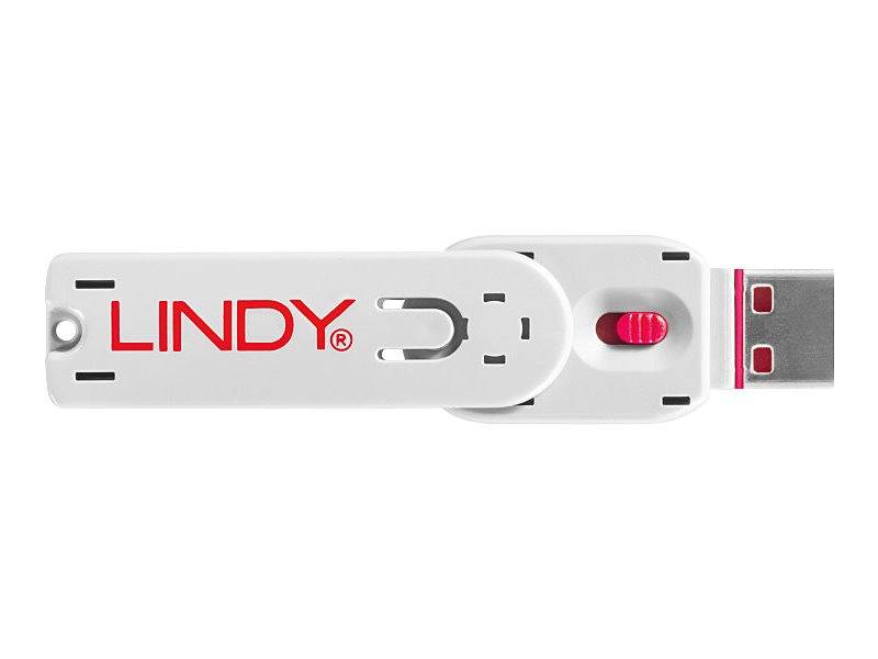 Lindy USB Port Blocker - USB-Portblocker - pink (Packung mit 4)