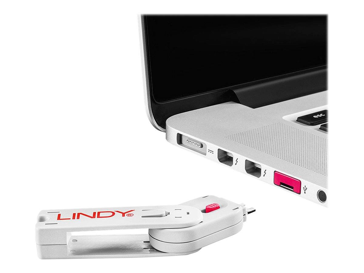 Lindy USB Port Blocker - USB-Portblocker - pink (Packung mit 4)